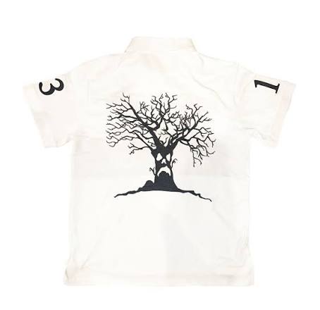 White Haunted Mound Polo Shirt (G5)