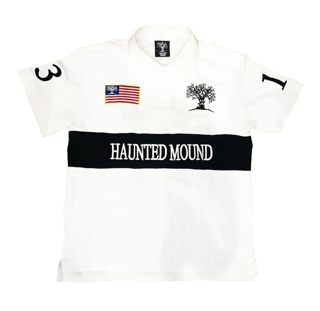 White Haunted Mound Polo Shirt (G5)